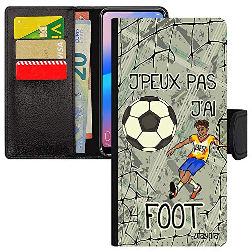 Coque Samsung Note 10 Lite portefeuille gris antichoc dessin comique