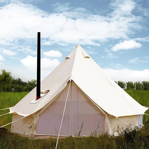 Playdo Tienda de campaña de lona de algodón grande impermeable de 19.7 ft, tienda de campaña para yurtas de caza, tienda de campaña de pared con