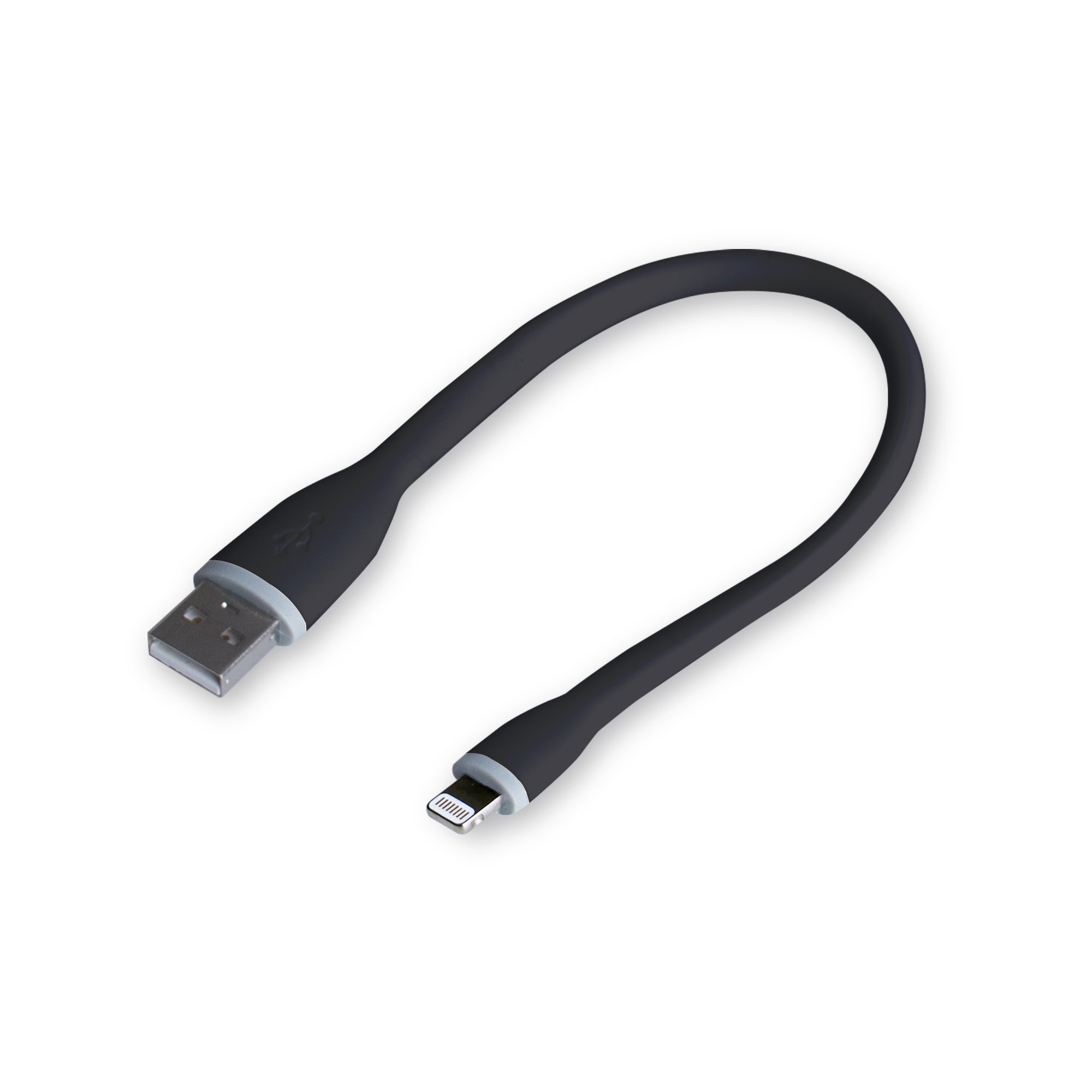 gofancoFlexible & Durable Silicone Compatible with Apple MFi Certified Charge & sync Cable (Black) for iDevices - 9.8 inches (25cm) (Lightning25cm)