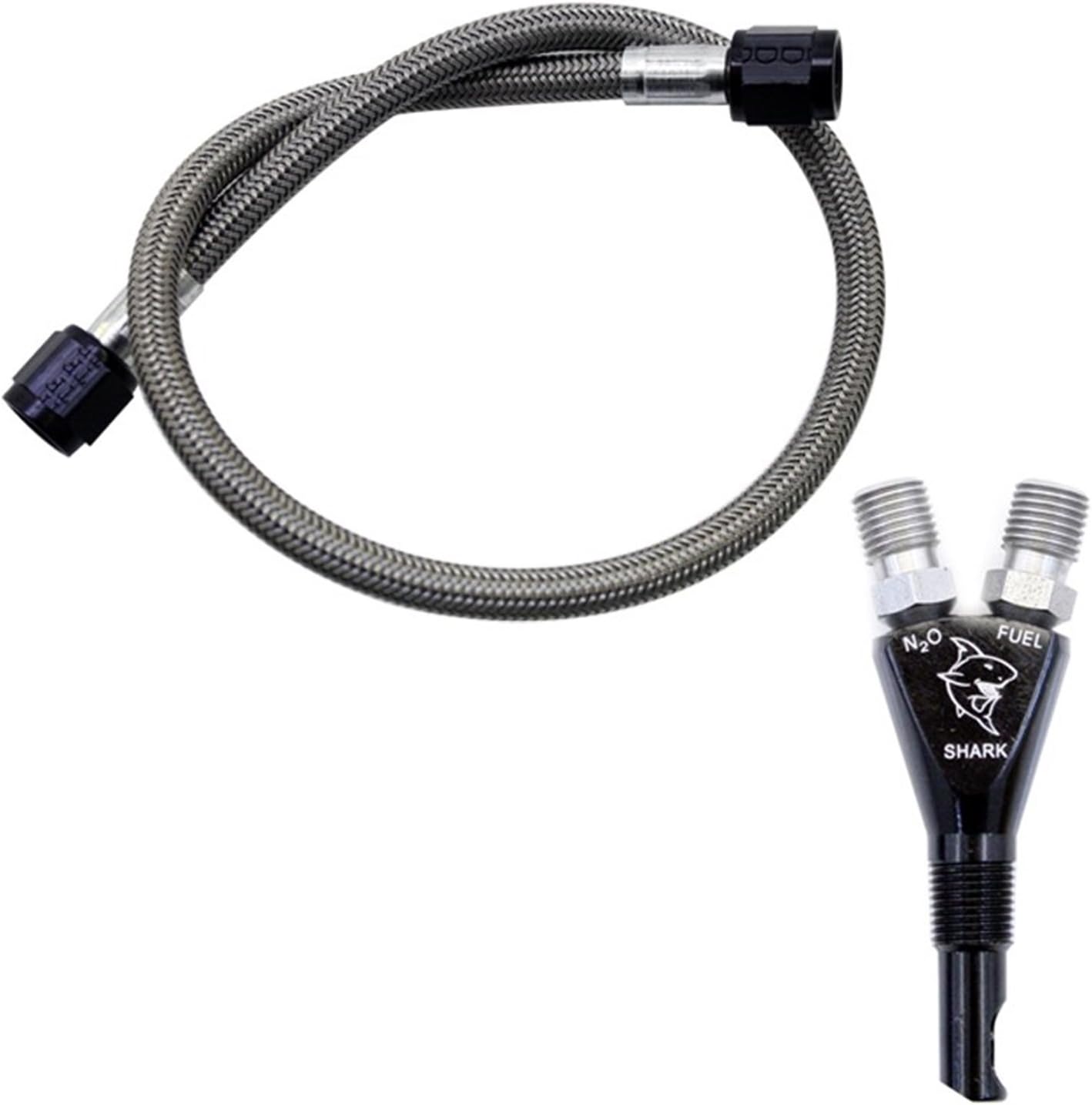 Nitrous Express 90019 400 HP Shark Super High Output EFI Replacment Nozzle with 2' Custom Hose