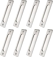 Vista 8 de MOROBOR Tiradores rectangulares empotrados para puertas correderas, 2 piezas de aleación de aluminio de bronce dorado, tiradores de dedo