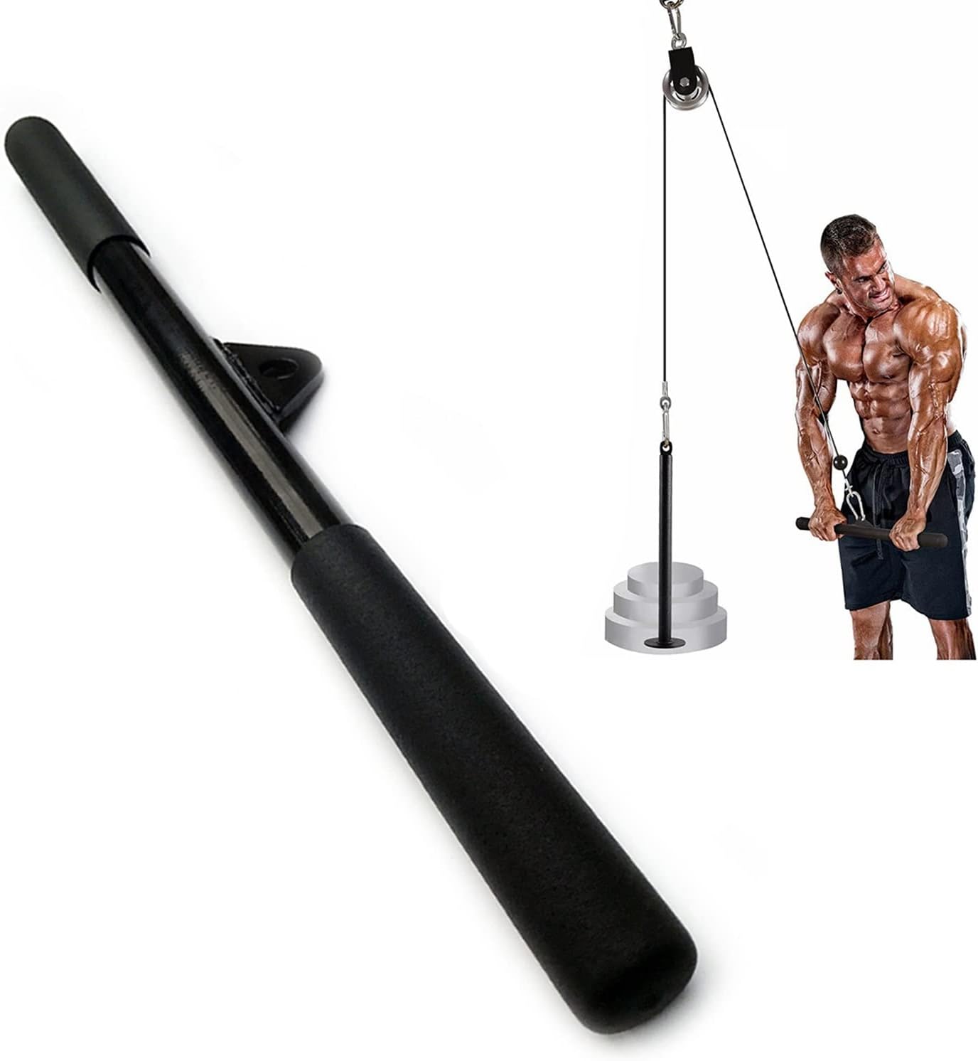 ラットプルダウン ストレートバー LATプルダウンバー、二頭筋 三頭筋 筋肉 トレーナー ラットプルダウンバー 、 ショルダー ビル