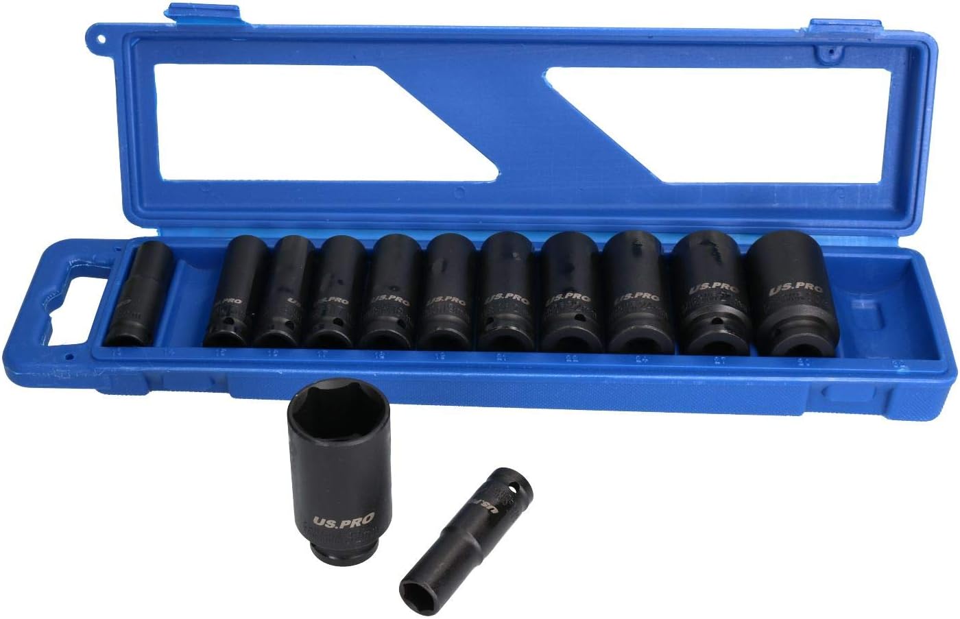 1/2" Drive Torque Wrench 28-210Nm with 13 Deep Impact Sockets 13-32mm