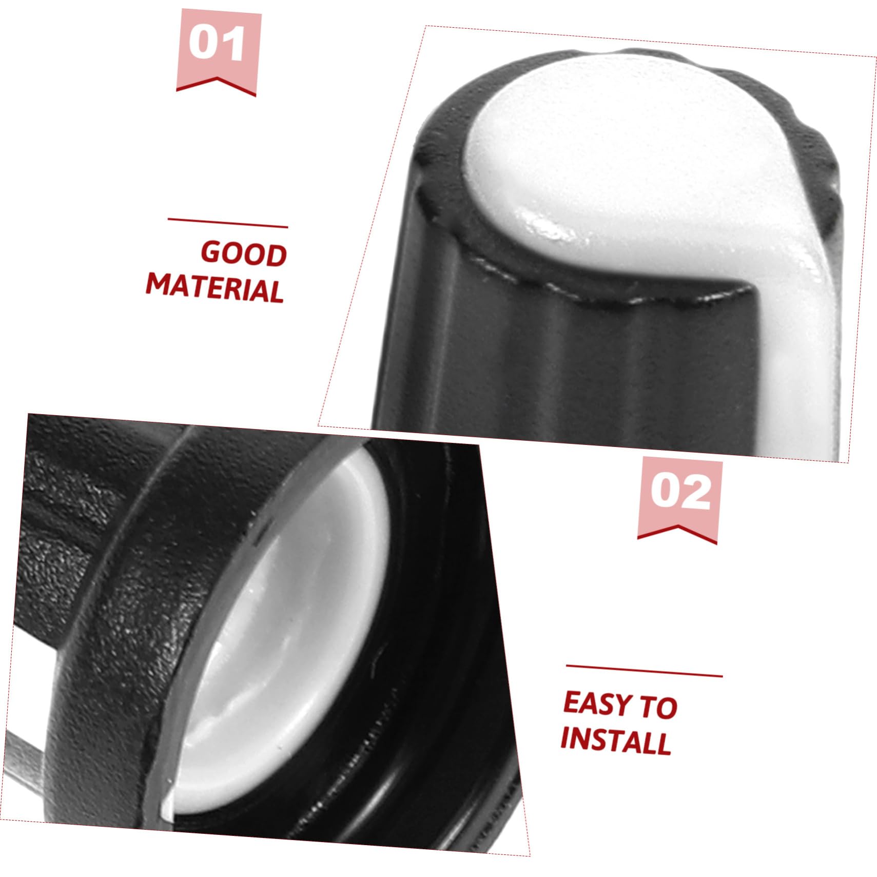 Abaodam 20pcs Replacement Potentiometer Knobs for Guitar Bass Inline Volume Control