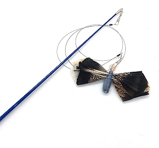 Cat Toy Teaser Wand - Feather Butterfly KatflyÂ® Teaser and Wand