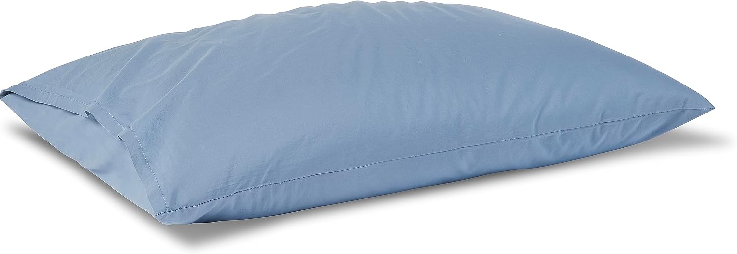 Brooklinen Organic Cotton Pillowcases - Set of 2, King Size in Blue Marina - 100% GOTS-Certified Organic Cotton | Best Organic Cotton Sheets