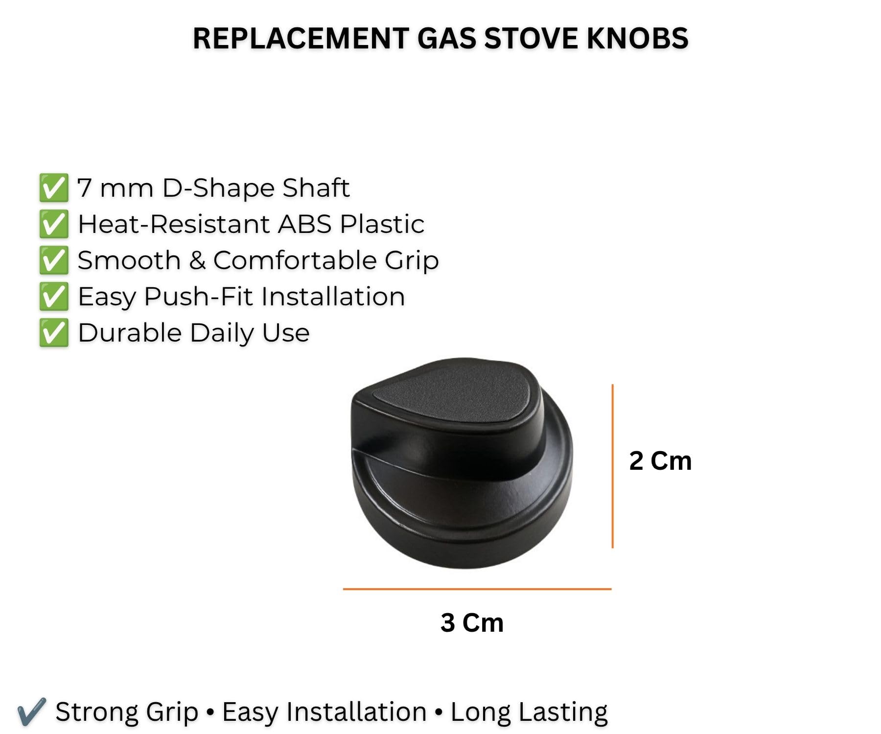 Gas Stove Knobs Replacement - 2 Pack -5