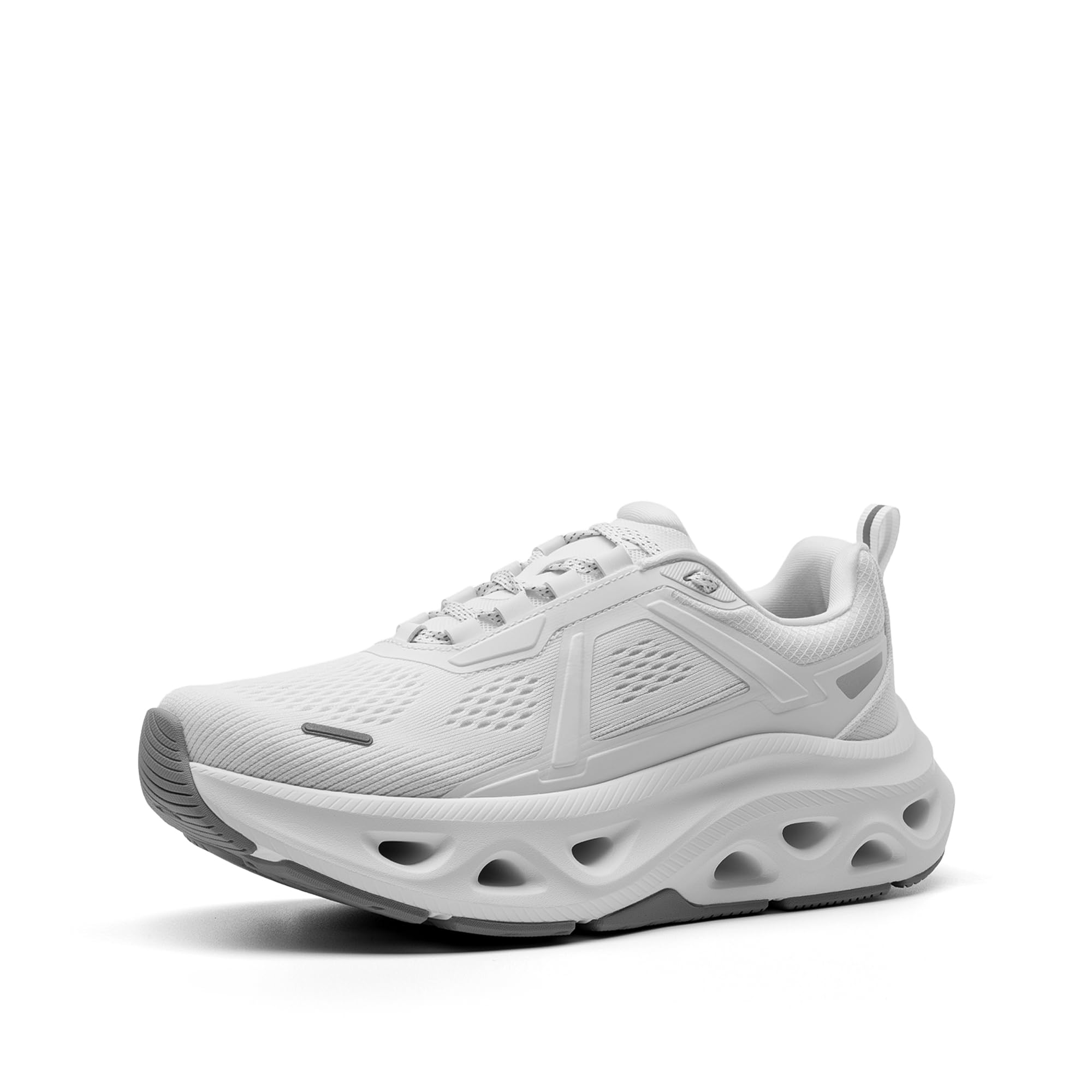 NORTIV 8 Women's Comfortable Walking Running Tennis Shoes MovePropel Athletic Gym Workout Jogging Fashion Sneakers,Size 8,White,SNWS247W