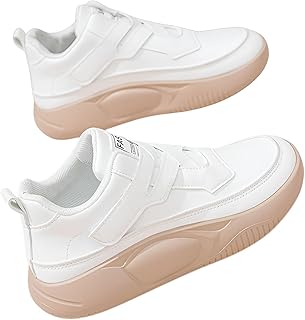 [Bebemax] 厚底スニーカー レディース 歩きやすい ウォーキングシューズ 運動靴 クロスマジックテープ ハイカットカジュアル シューズ ランニング 防水 滑り止め 身長アップ 美脚 軽量 日常 通学 通勤 スニーカー