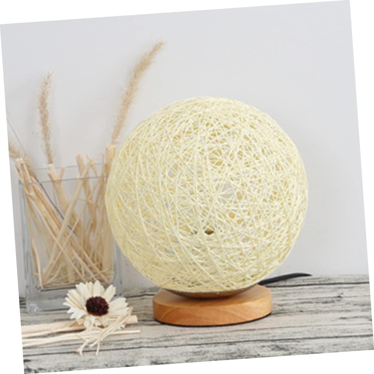 Happyyami Adjustable Rattan Ball LED Lamp USB Powered Decorative Fairy Lights for Weddings Birthdays Home Parties Warm Glow for Indoor Outdoor Events