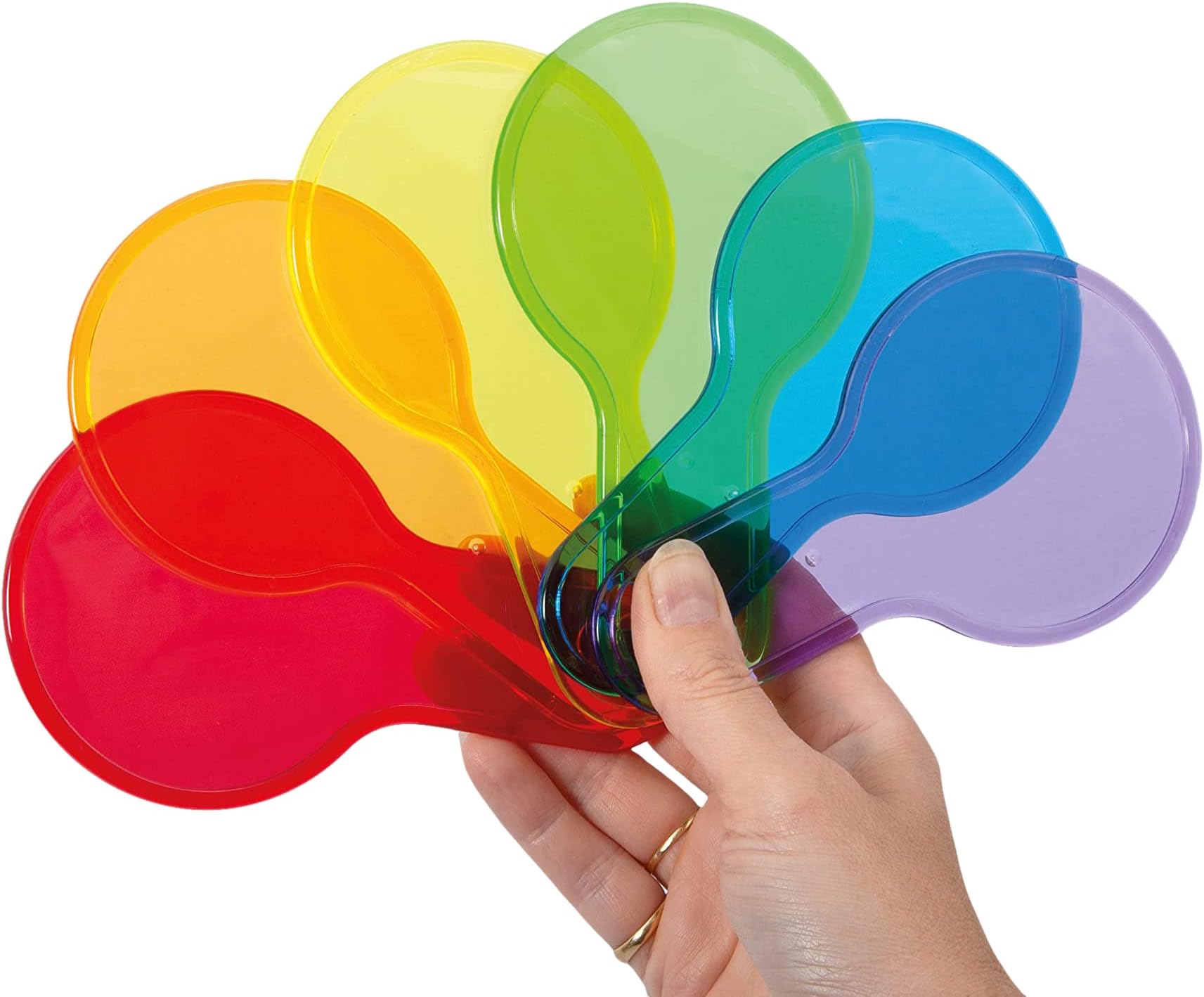 TickiT 73109 Translucent Colour Mixing Paddles - 6 Colours, Primary & Secondary.
