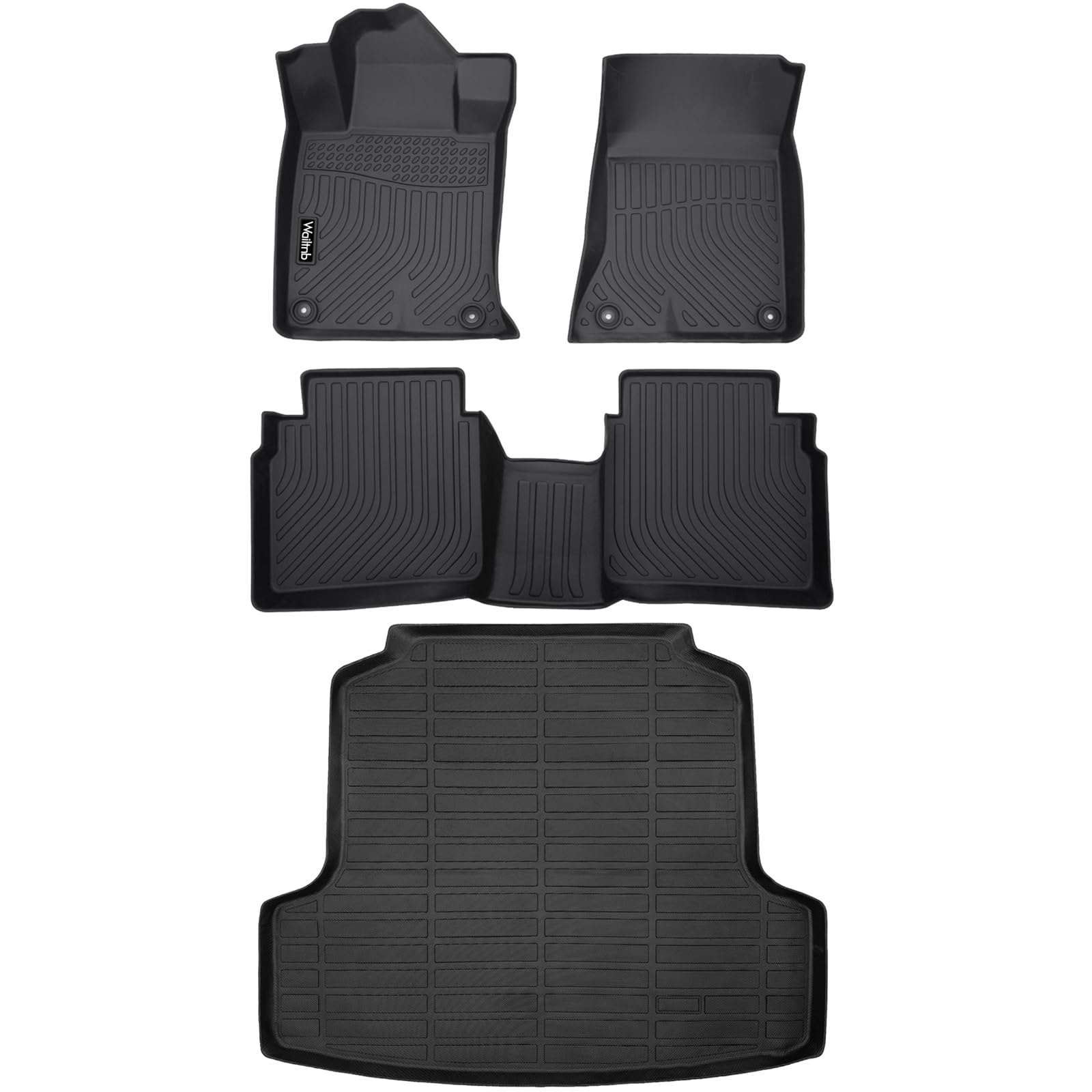 Wailtnb-Car Floor Mats &amp; Cargo Liner Set for Nissan Altima 2019-2025 2026 All Weather Floor Mats for Nissan Altima 19-26 Cargo Liner TPE Waterproof Trunk Liners Full Set Accessories for Altima