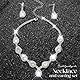 Fashband Strass-Schmuck Set Silber Braut Hochzeit Halskette Ohrring Sets Party Prom Zubehör für Frauen