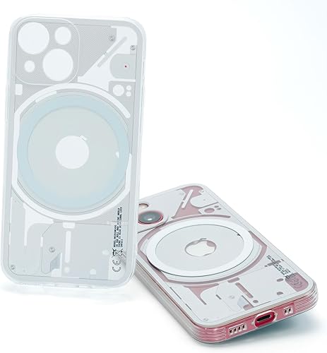 NEOCHOYCE Funda para iPhone 13 Mini, sin estilo 13mini, carga inalámbrica compatible con Magsafe, (blanco transparente)