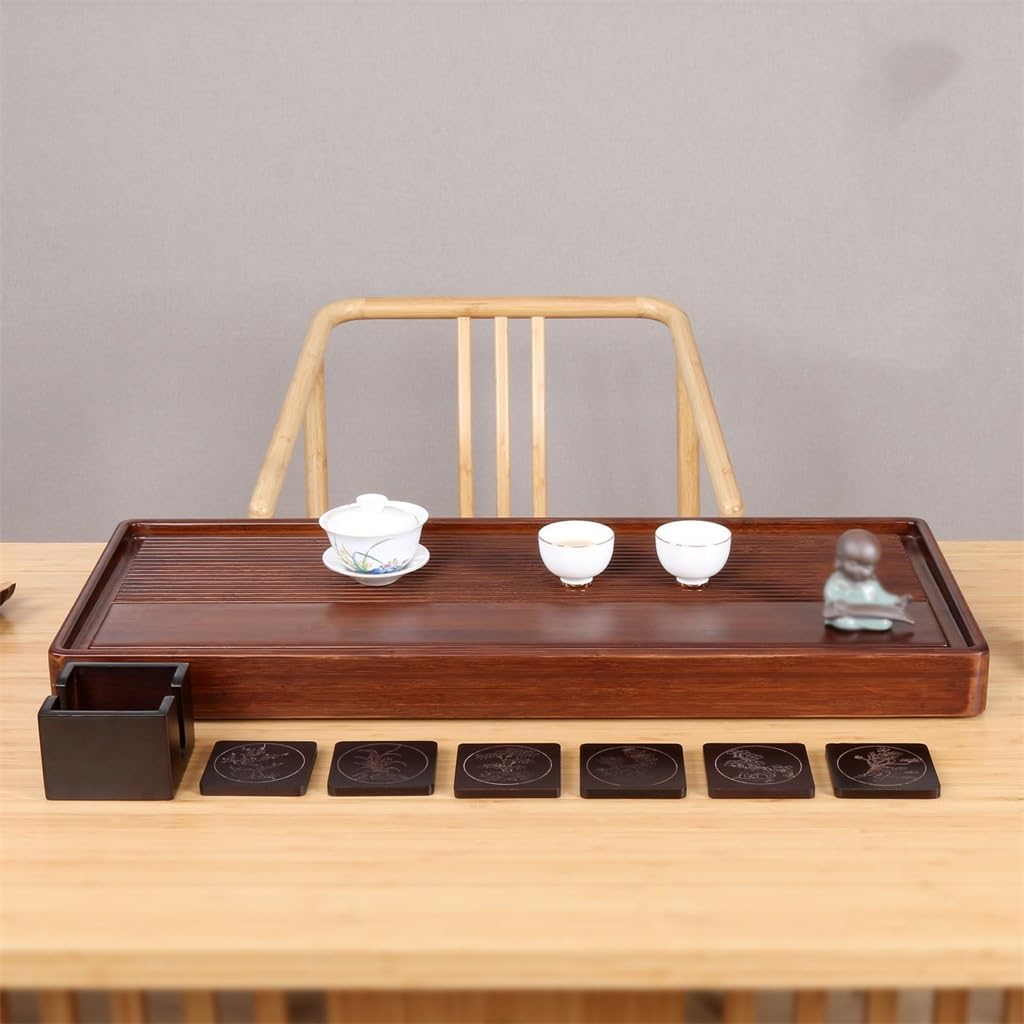 Heavy Bamboos Tea Platform Storage and Drainage Integrated -use Tray