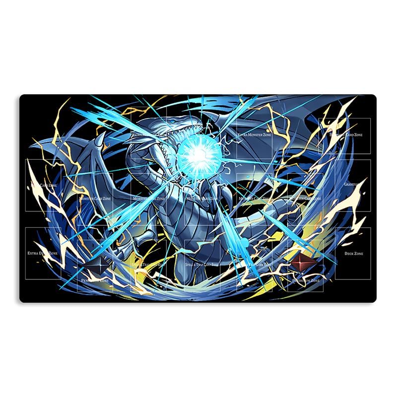 Amazon.com: New Mlikemat Playmat Blue-Eyes White Dragon TCG CCG