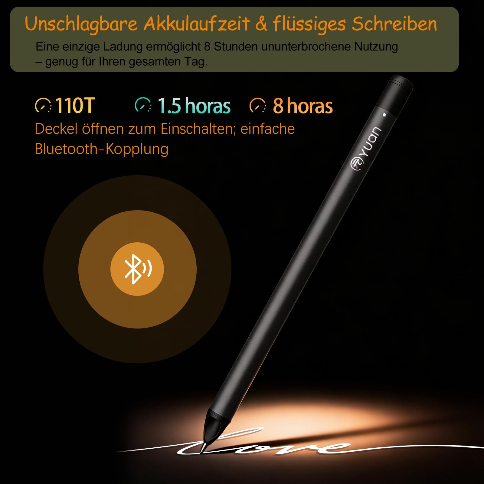 Yuan Digitales Notizbuch Smart Pen Writing Set mit A4-Notizbüchern(3 Stück) | Digitalisiert handschriftliche Notizen in Echtzeit für Meetings, Unterricht & Kreatives. Kompatibel mit iOS und Android