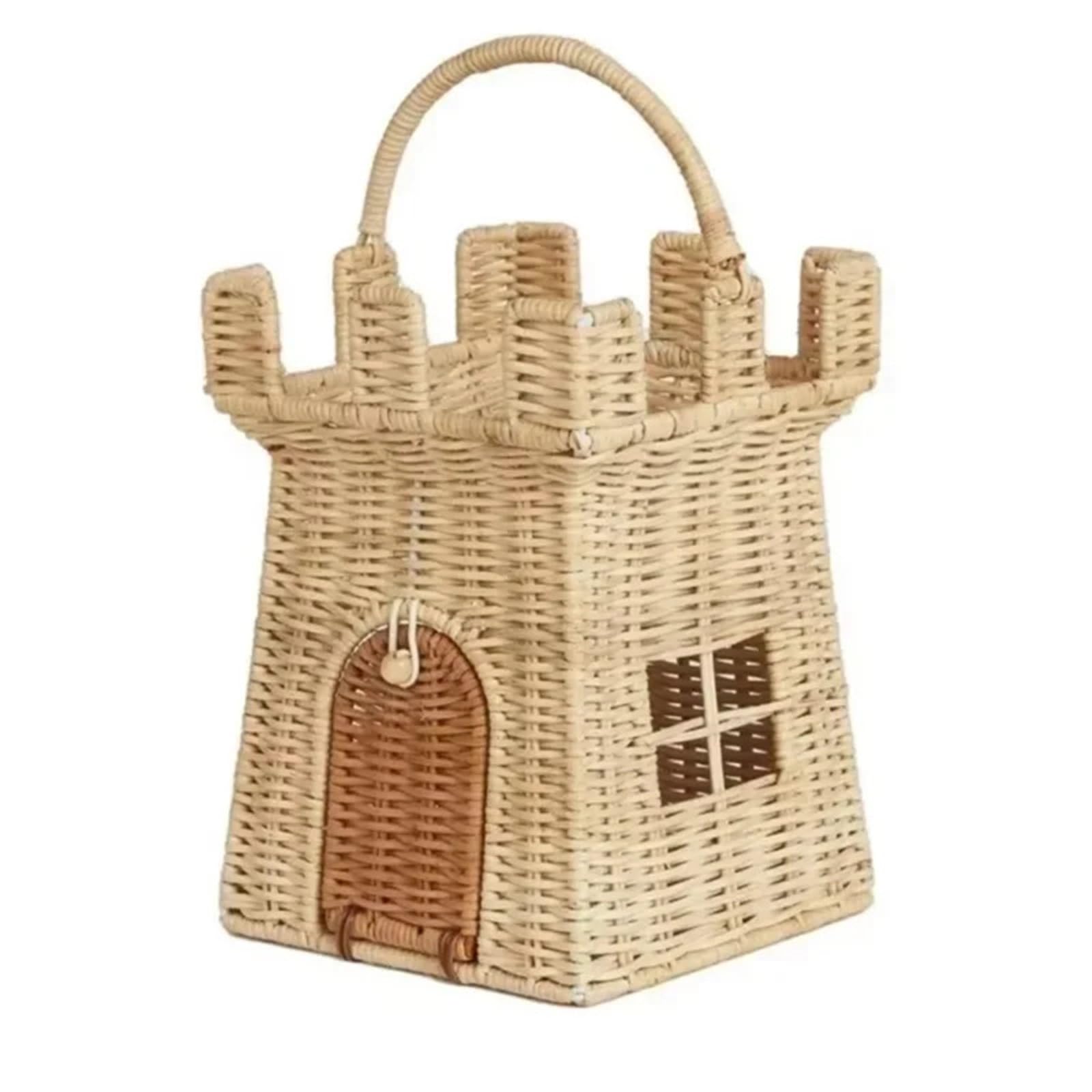Outdoor Picnic Rattan Woven Basket Hand Woven Storage Basket Sundries Organizer