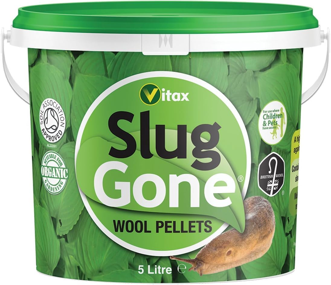 5L Slug Gone Wool Pellets - Slug & Snail Pellets - Eco-Friendly Wool Pellets - Use Around Both Edible And Ornamental Plants