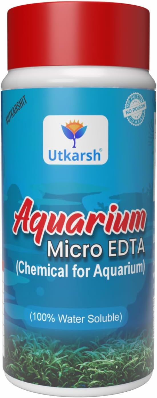 Utkarsh Aquarium EDTA Micro (CSMB) Mix (EDTA Chelated 100% Water Soluble Chemical) Provides Robust Growth to Aquarium Plant, Enhance Nutrient Uptake, Safe & Non-Toxic (250 gm; Pack of 1)