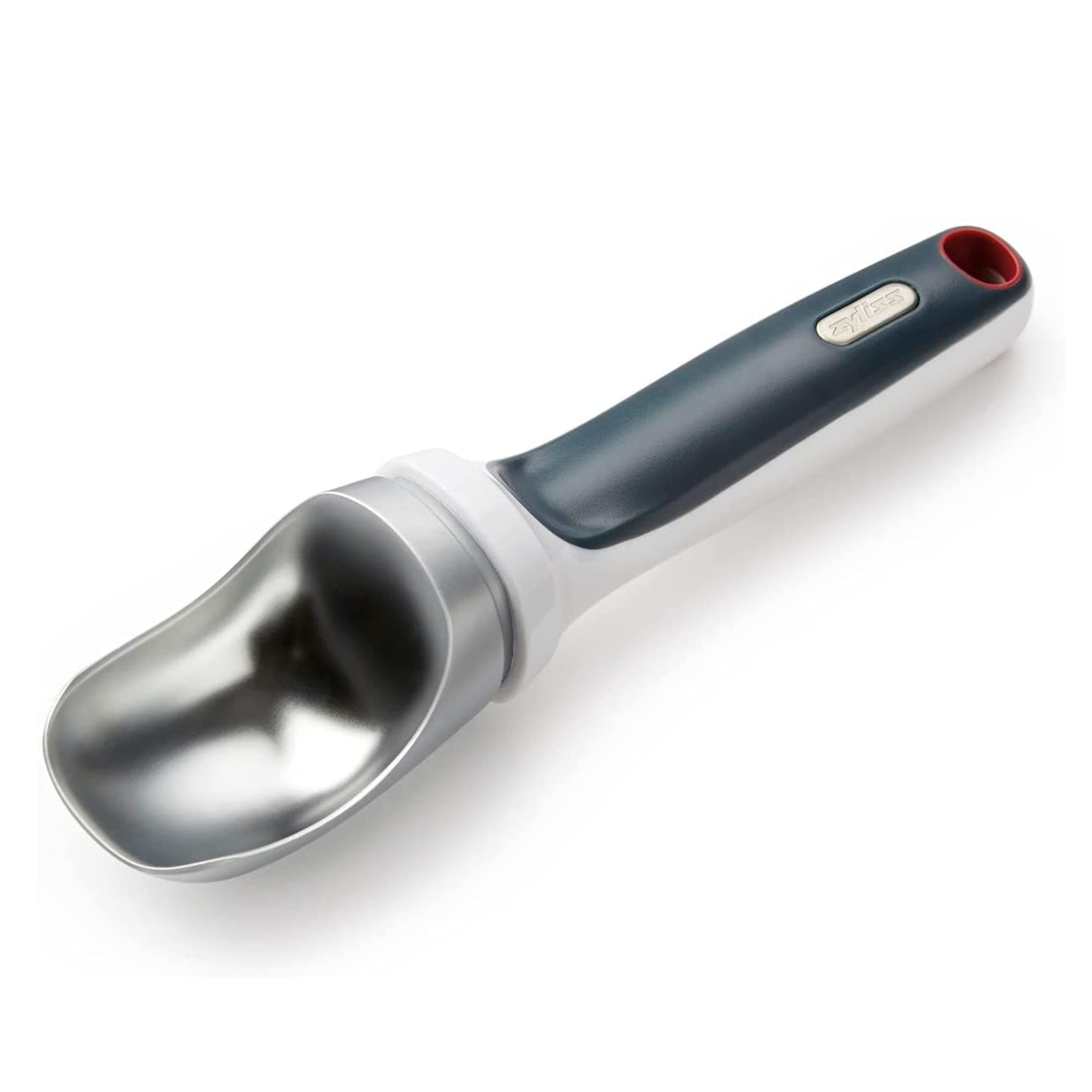 Zyliss Right Scoop Ice Cream Scoop - Ergonomic, Dishwasher-Safe Ice Cream Scooper Perfect for Gelato, Sorbet, Frozen Yogurt & More - Grey