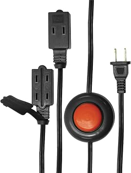 AXIS 45512 9-Foot 3-Outlet Foot Switch Extension Cord