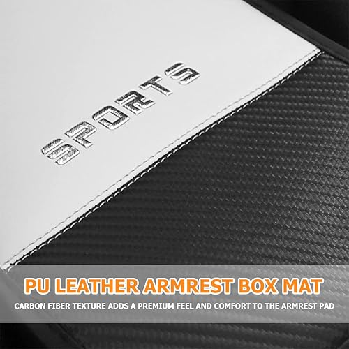 Miniatura 5 de 8sanlione Almohadilla para consola central de automóvil, de piel sintética, protector de caja de almacenamiento, impermeable, funda de cojín para