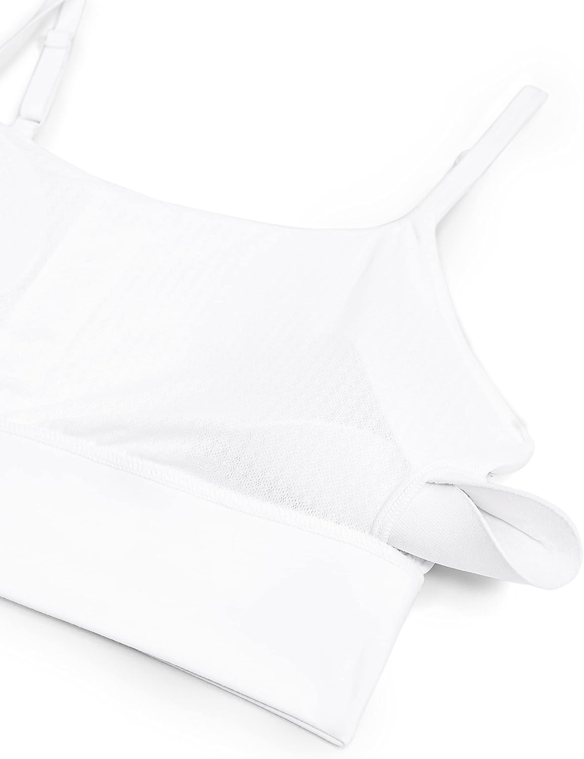 CRZ YOGA Adjustable Longline Sports Bra for Women - V Back Wireless Workout Padded Yoga Camisole Cropped Tank Tops