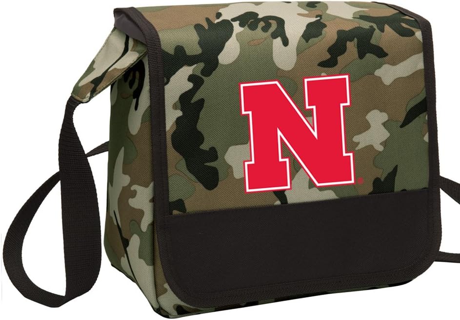 Broad Bay Camo University of Nebraska Lunch Bag Shoulder Nebraska Huskers Lunchbox Cooler