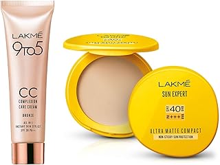 LAKMÉ Sun Expert Ultra Matte Spf 40 Pa+++ Compact, 7G And Complexion Care Face Cream for All Skin Type, Bronze, 9G
