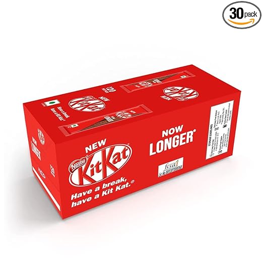 NESTL KITKAT, 2 Finger Wafer Bar 18.5g, Pack of 30 Units, 555g