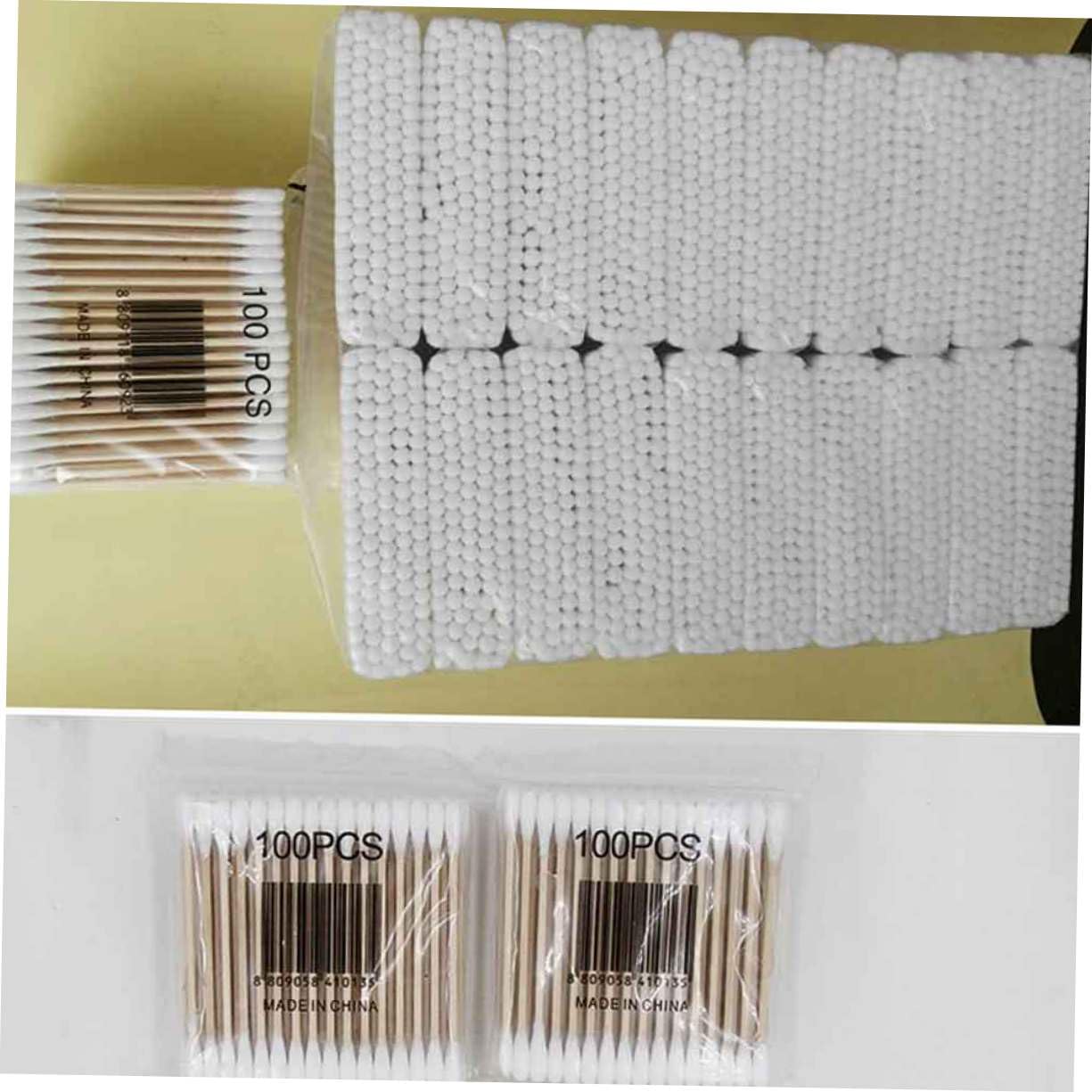 minkissy Cotton Stick 300pcs Cotton Buds for Makeup Removal Double Head for Home Travel