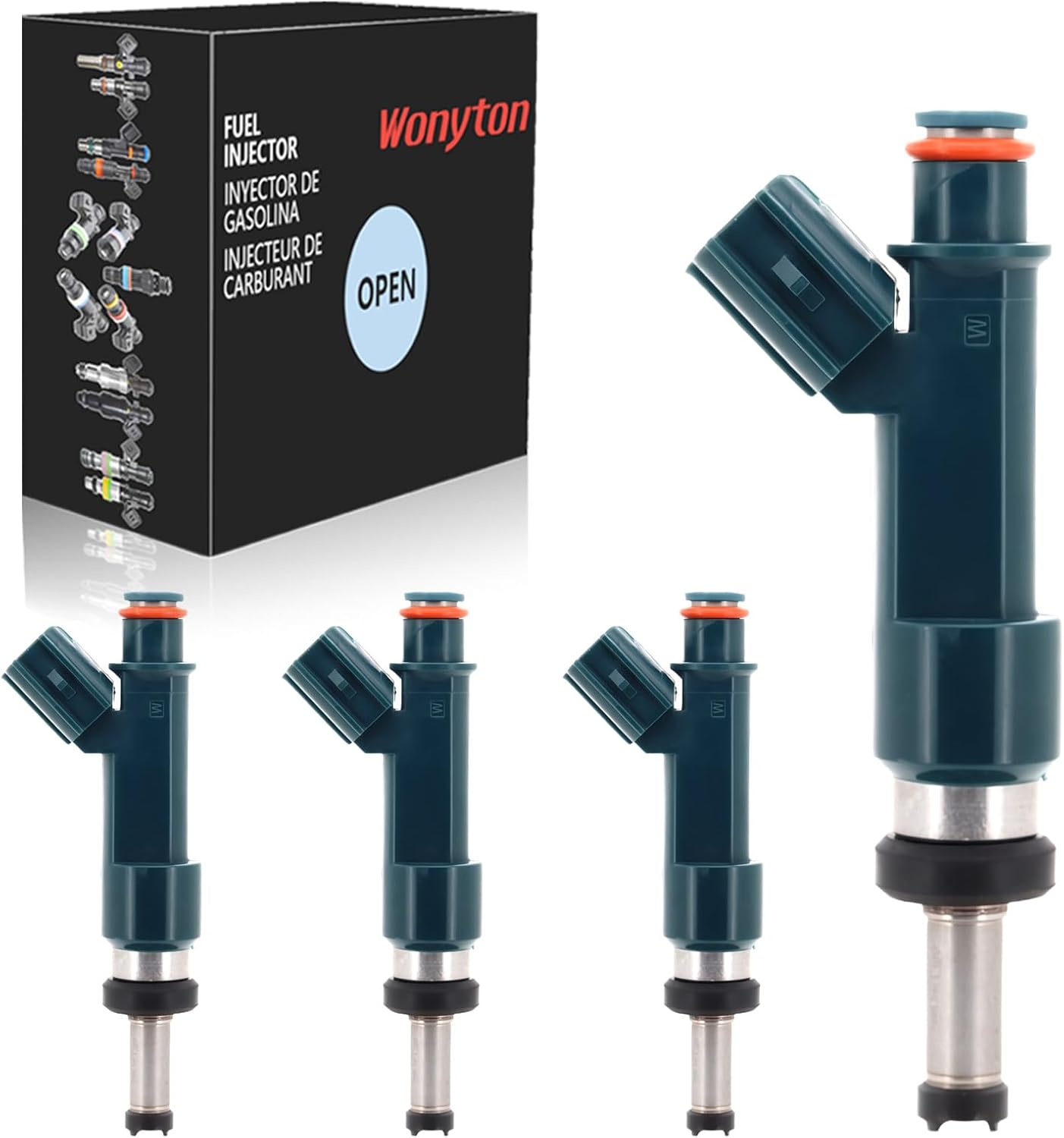 23250-37020 4pcs 12 Holes Fuel Injectors for Toyota Prius 2010-2015, Lexus CT200h 2011-2015, Prius Plug-In/V 2012-2015 1.8L 23250-37021, 23209-39196, 23209-39195