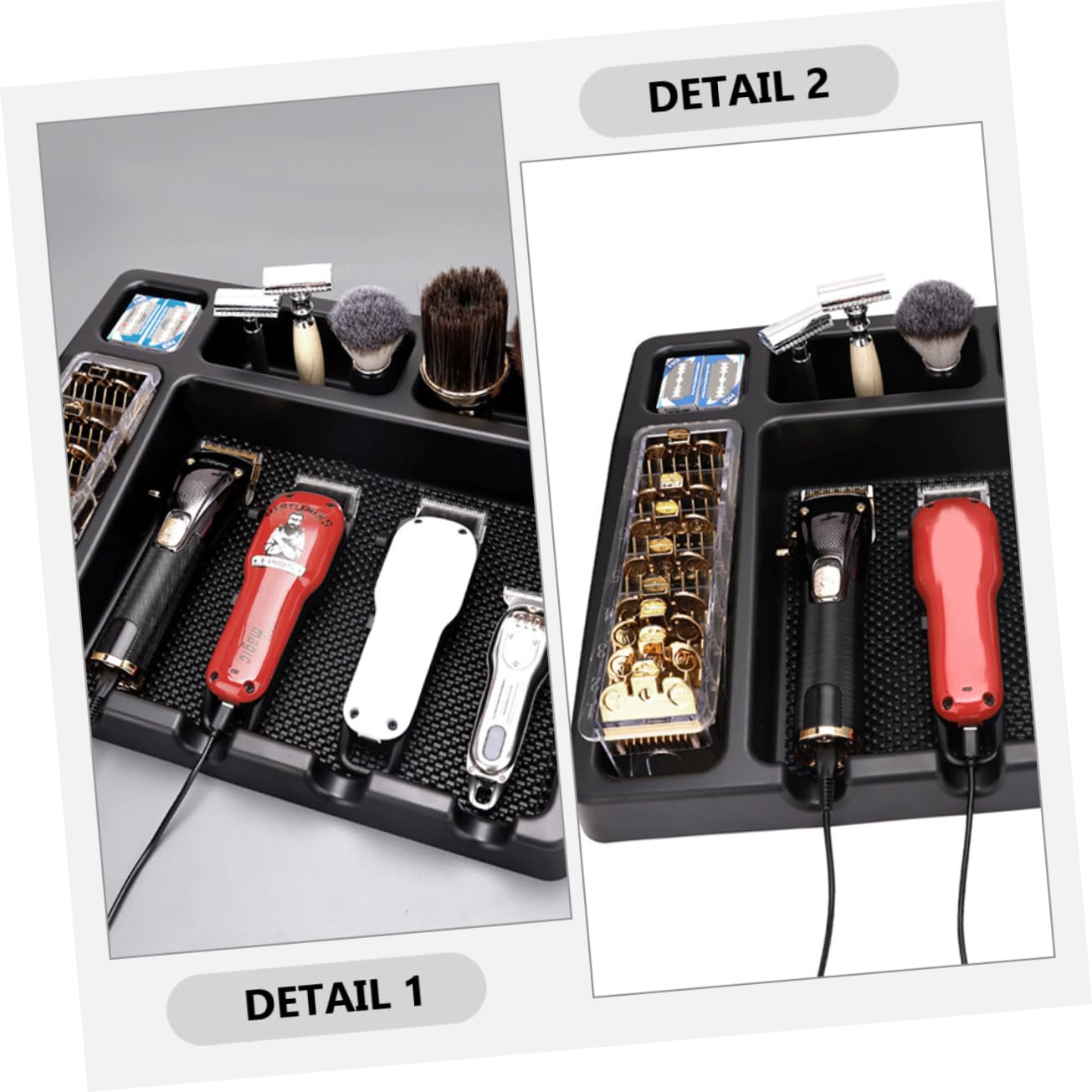 VICASKY Clipper Holder for Salon Barber Equipment Organizer Styling Tools Holder Barber Mat Storage Box