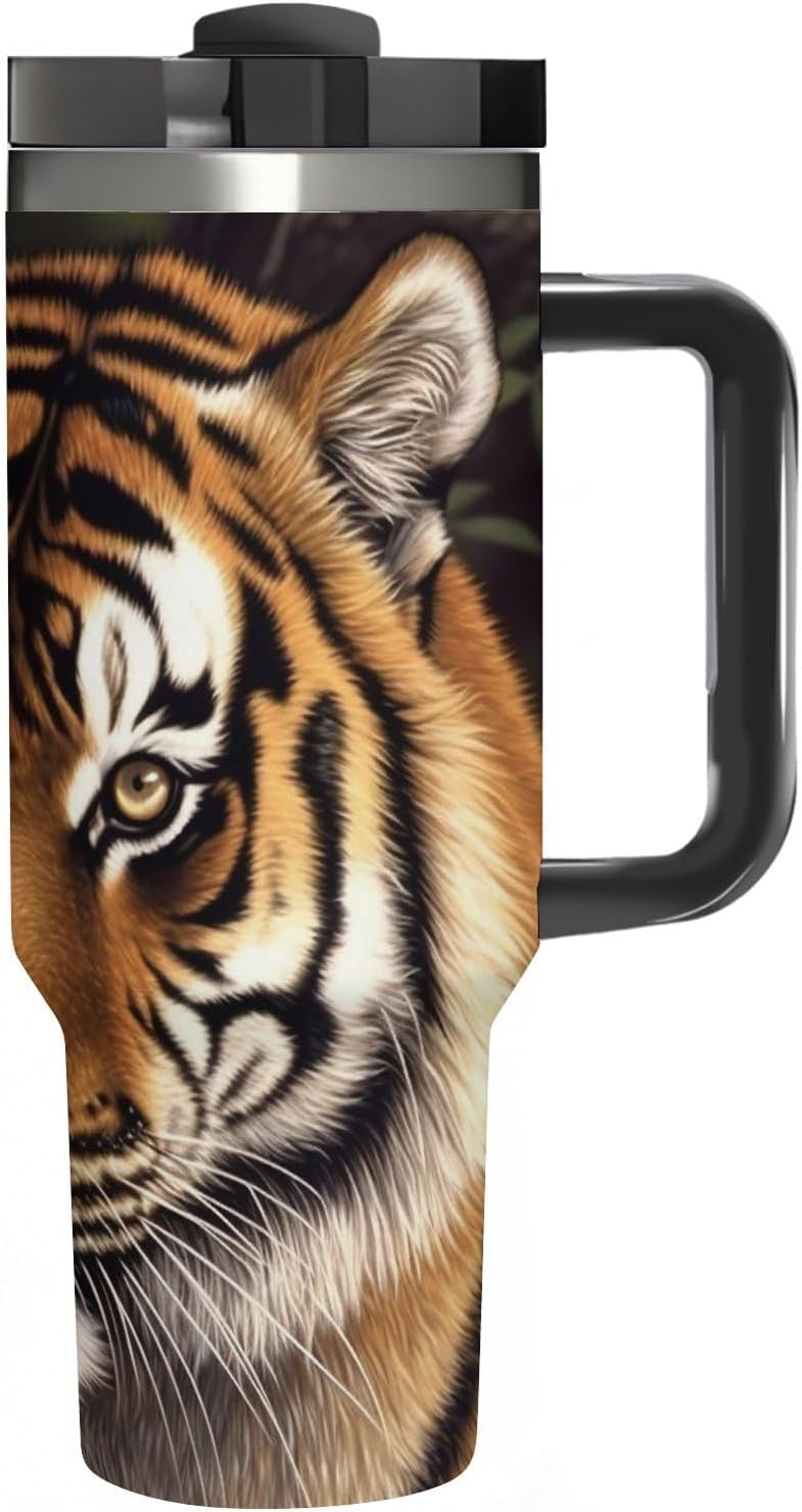 Stainless Steel 40oz Tumbler Travel Mugs, Bengal Tiger