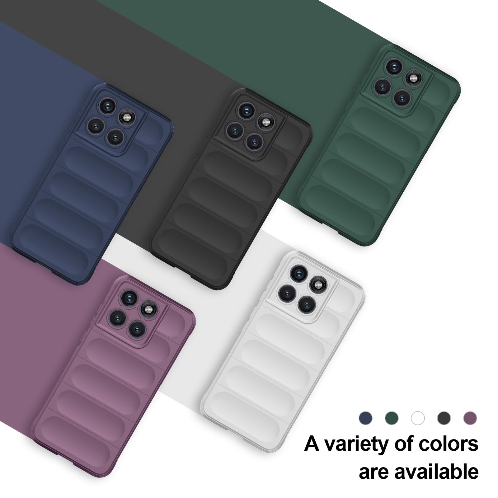 Cover per Motorola Moto Edge 70 Fusion, Custodia in Silicone Morbido TPU, Custodia Antiurto con Strato Interno in Fibra e Protezione della Fotocamera, Blu