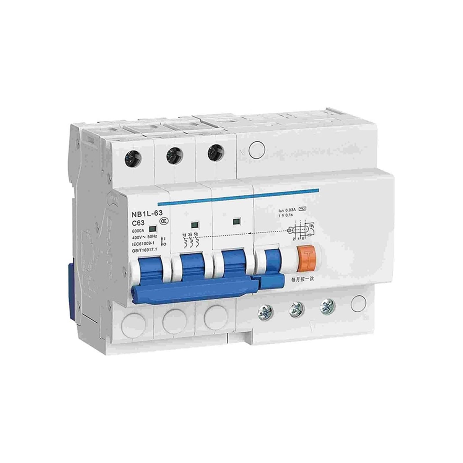 Disjoncteur différentiel NB1L-63 protège votre circuit triphasé C50 - 2