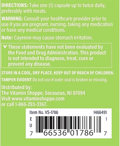 Miniatura 3 de The Vitamin Shoppe Extracto de Cayena 450 mg (Capsicum), promueve la salud cardiovascular y el apoyo a la circulación, 80,000 unidades de calor (100