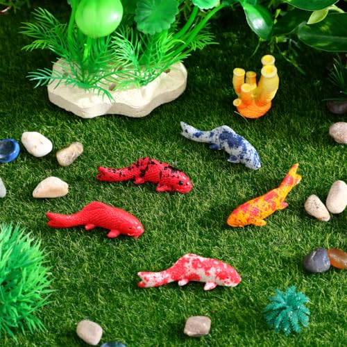 Image of Beaupretty Small Fish Statue 5 Pcs Aquarium Decor Fake Koi Fish Ornaments Realistic Tank Decorations for Home and Office Terrariums