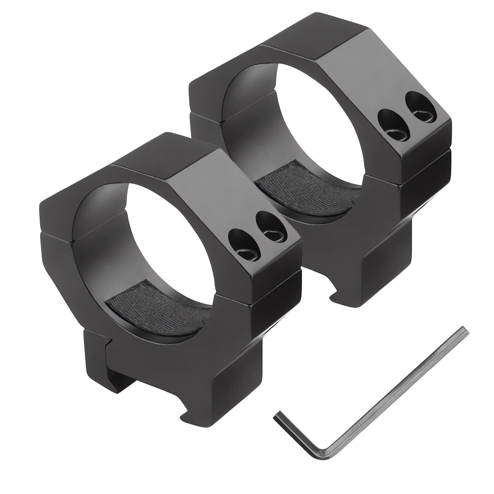 2 Pezzi Anello di Montaggio per Mirino, Anelli di Montaggio for Cannocchiale in Lega di Alluminio, Medio per Guida Picatinny, Adatto per Tubi con Diametro