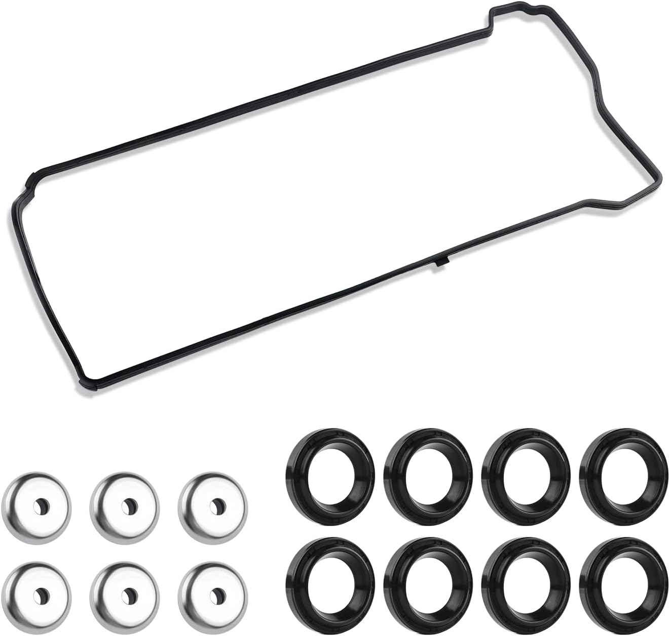 Car Engine Valve Cover Gasket Set,Automotive Replacement Valve Cover Gasket Sets OEM#VS50614R 12341-R40-A00,Rubber Valve Cover Seal Gasket Compatible with Acura Honda CR-V Civic