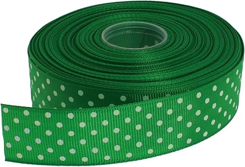 Miniatura 7 de Cinta de grogrén de lunares de 25 yardas cada rollo 100% poliéster (3/4 pulgadas, morado) Morado,Beige,Negro,Café,Verde