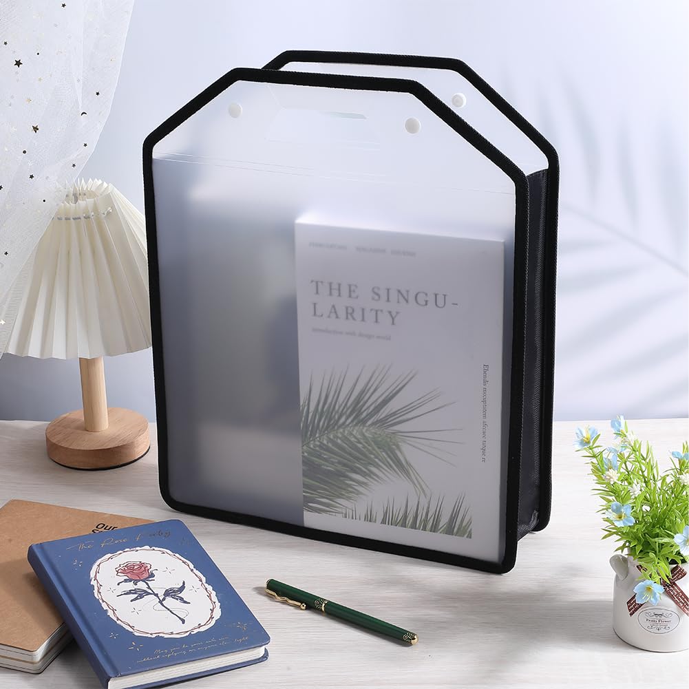 GORGECRAFT 1Stk Scrapbook-Papier-Aufbewahrungs-Organizer Transparente  Altpapier-Aufbewahrung Kunststoff Schwarz Erweiterbar Groer Gepolsterter  Griff Zum Sammeln von Karton Fotos Bchern 40x33.2x0.5cm : Amazon.de:  Kche, Haushalt & Wohnen