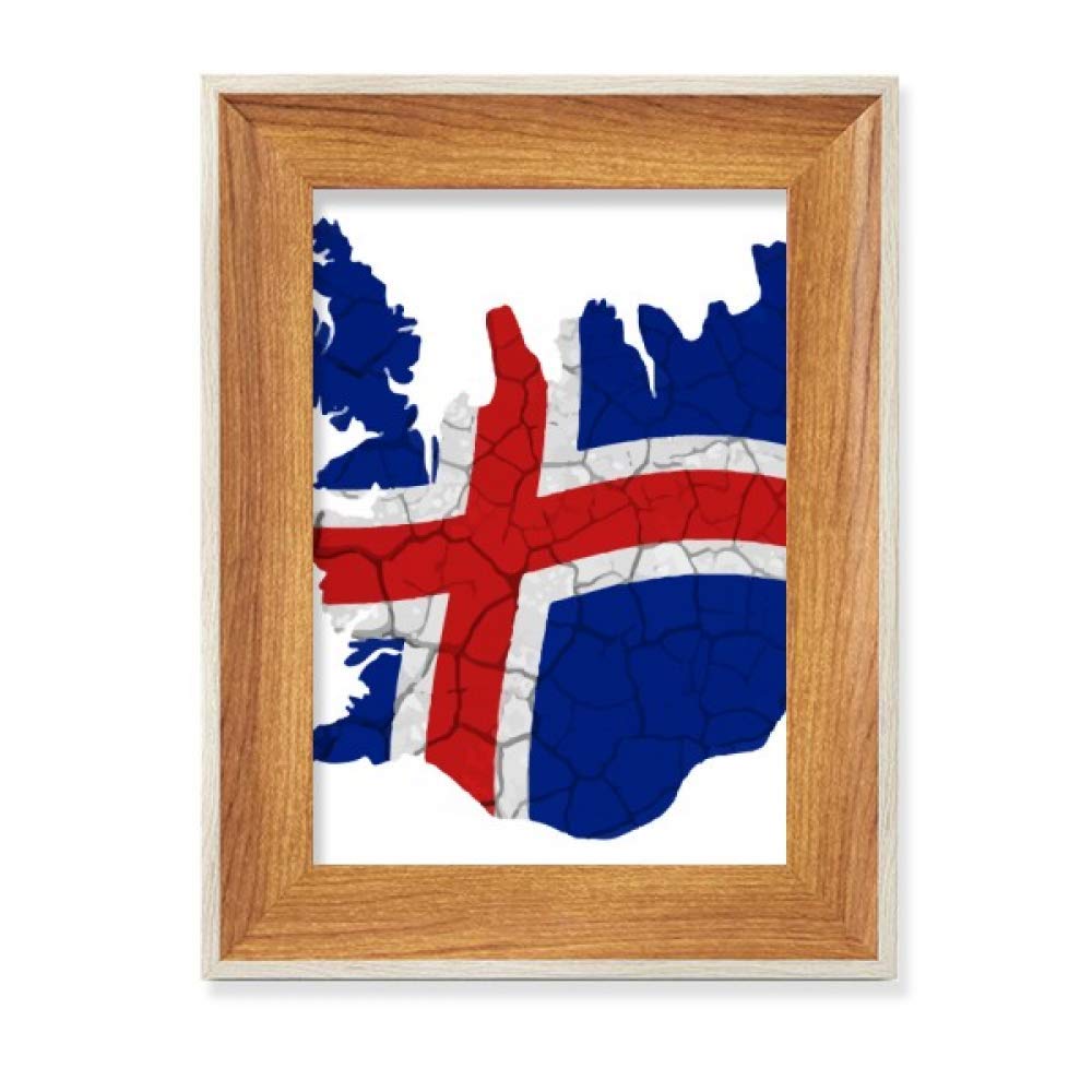 Cadre photo bois Islande de bureau et support d'art haut de gamme
