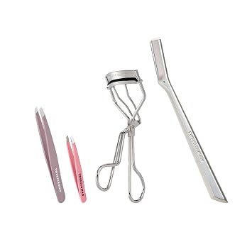 Tweezerman Eyebrow, Eyelash and Skincare Bundle- Featuring Stainless Steel Product
