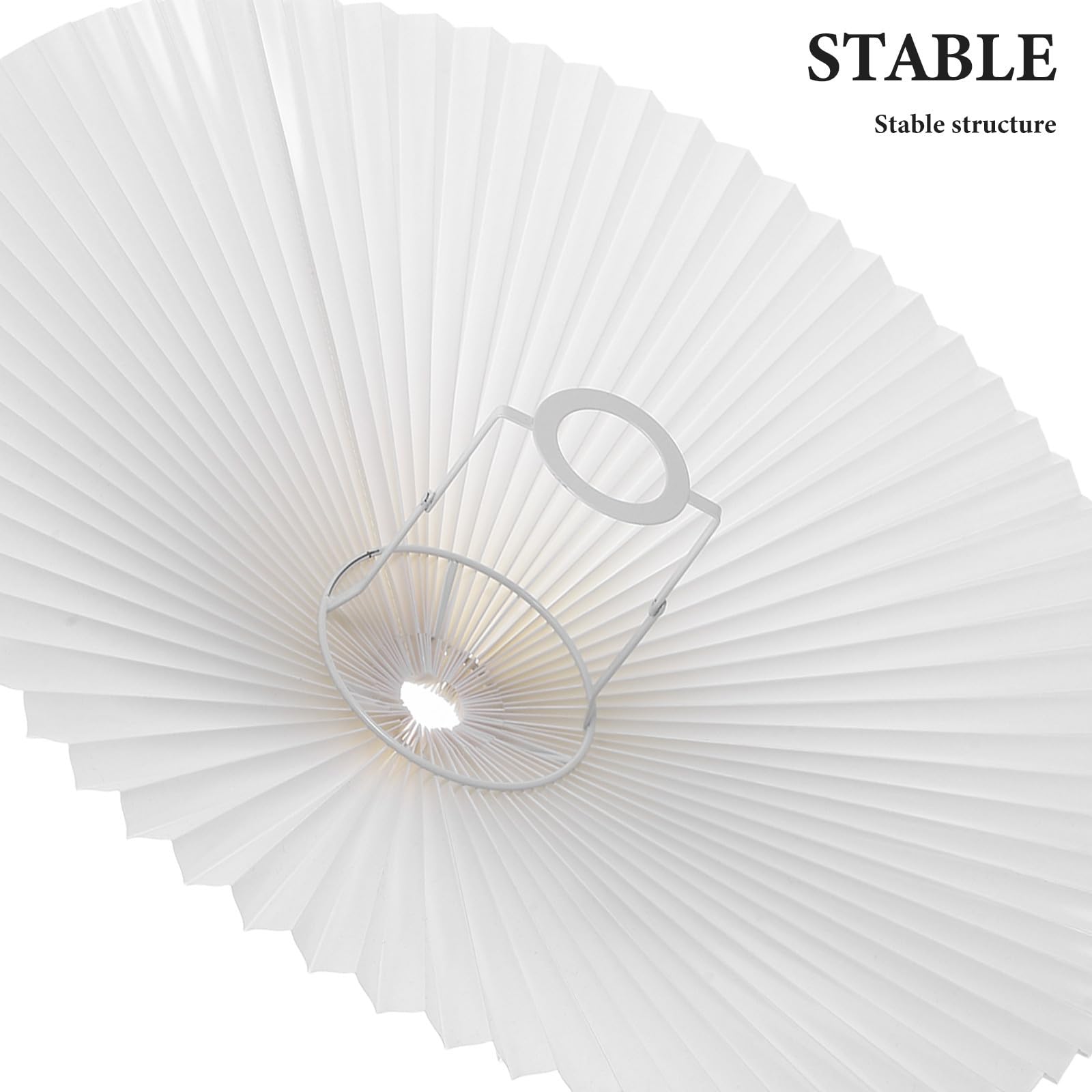 Abat-jour Décoratif en Tissu Beige, Cadre Fer Rotatif 360°