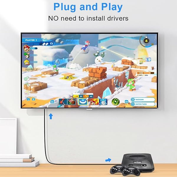 AXFEE Convertidor N64 a HDMI, Adaptador N64/SNES a HDMI, Convertidor Audio/Video de Plug and Play, Cable Adaptador Convertidor de Vídeo HD Compatible con N64, SuperSNES y Gamecubehesi - 3