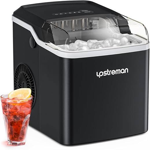 Compare Upstreman Countertop Ice Maker Y90, 26lbs in 24Hrs, 9 Ice Cubes