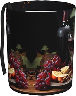 Fruits and Wines Car Trash can, Hanging Foldable car Trash can, car Storage Box Accessories, Suitable for Travel SUV Truck Sedan