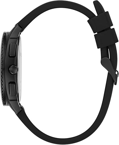 Miniatura 2 de Caravelle by Bulova Sport Chronograph Reloj para hombre, acero inoxidable con correa de silicona negra, negro (modelo 45B159), Caravelle de Bulova,